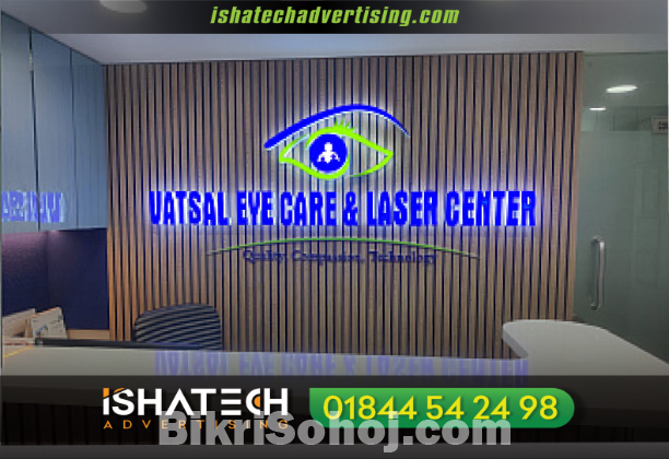Custom LED Backlit Letters 3D Logo Laser Cut Metal Steel